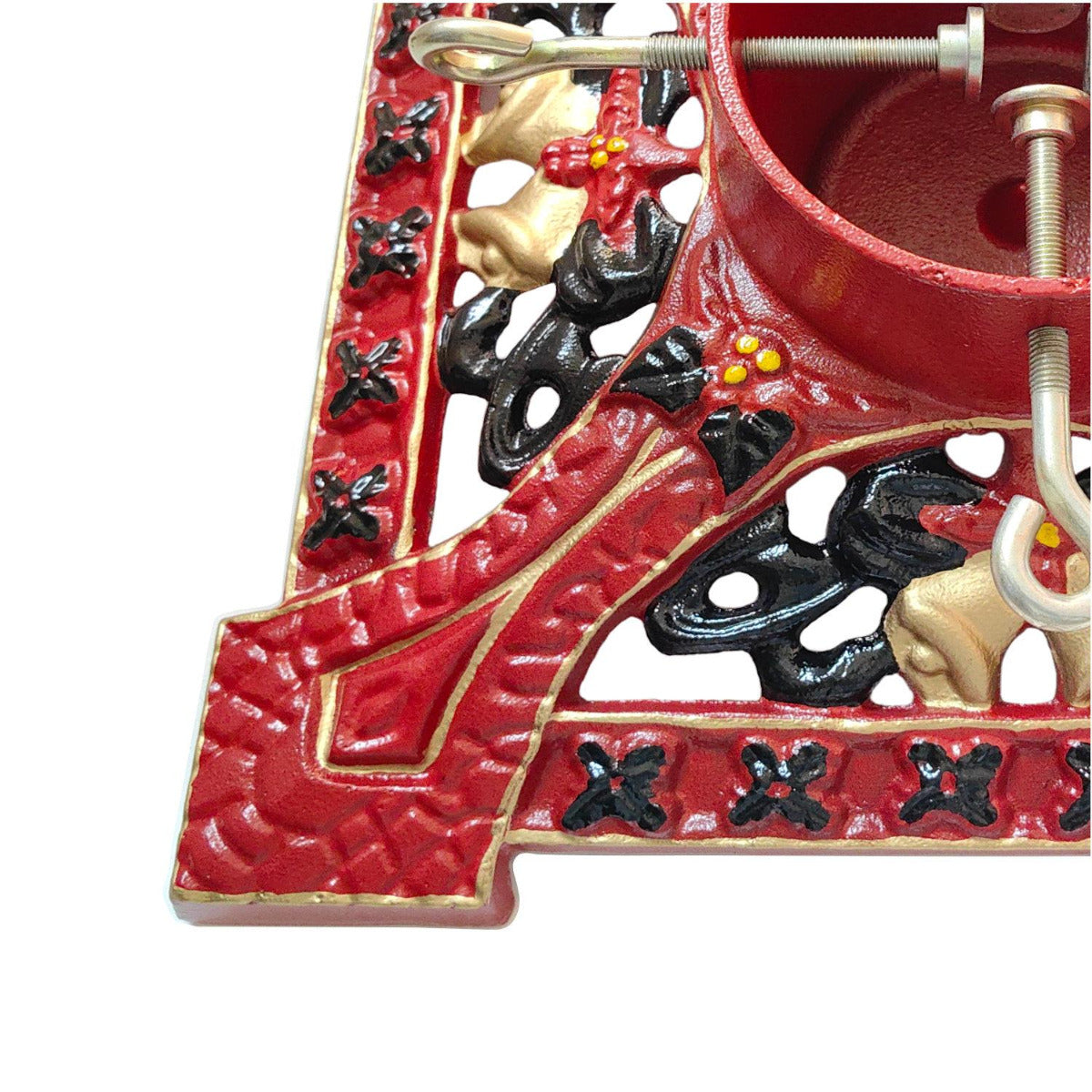 Victorian Red Cast Iron Tree Stand