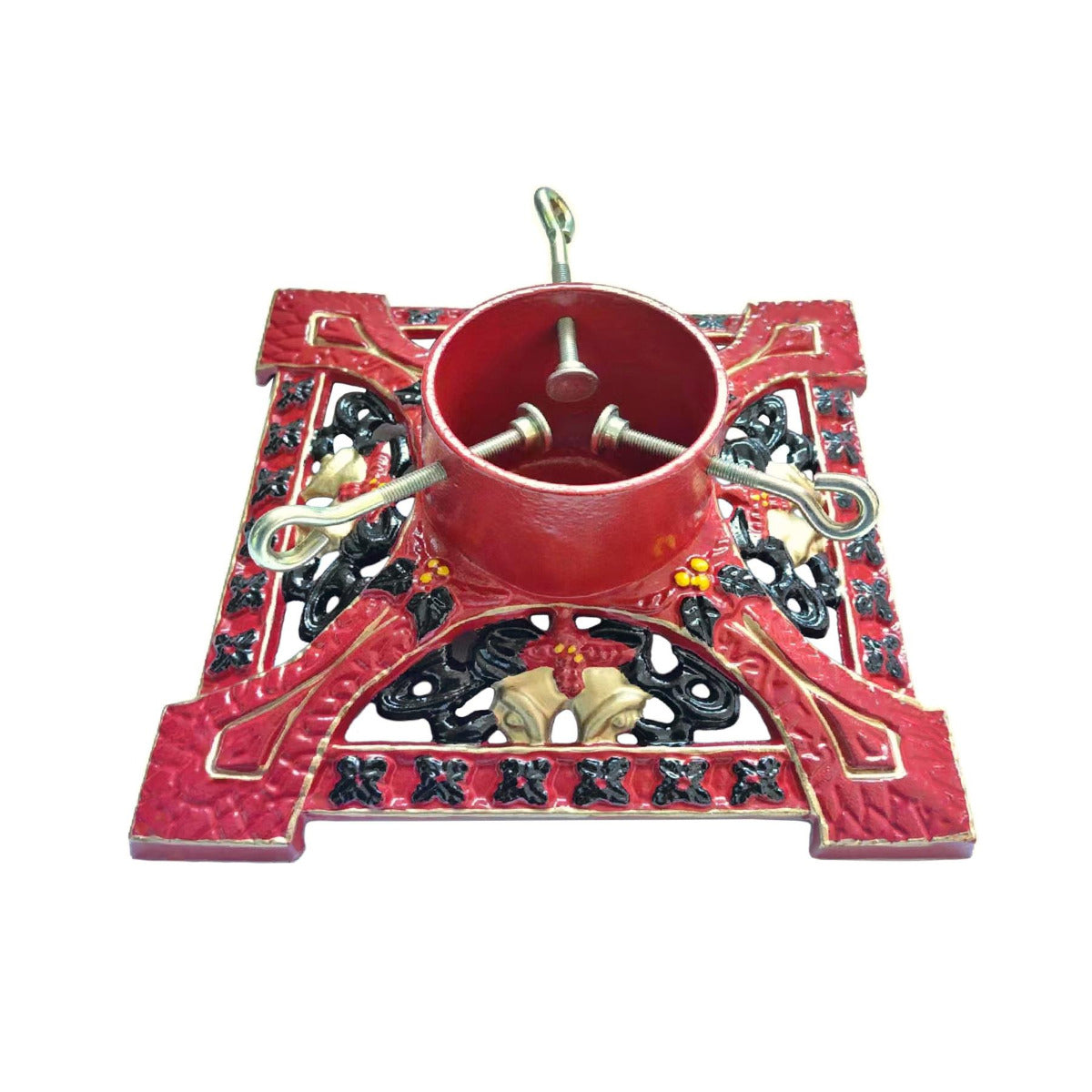 Victorian Red Cast Iron Tree Stand
