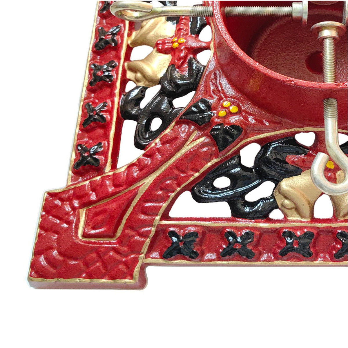 Victorian Red Cast Iron Tree Stand