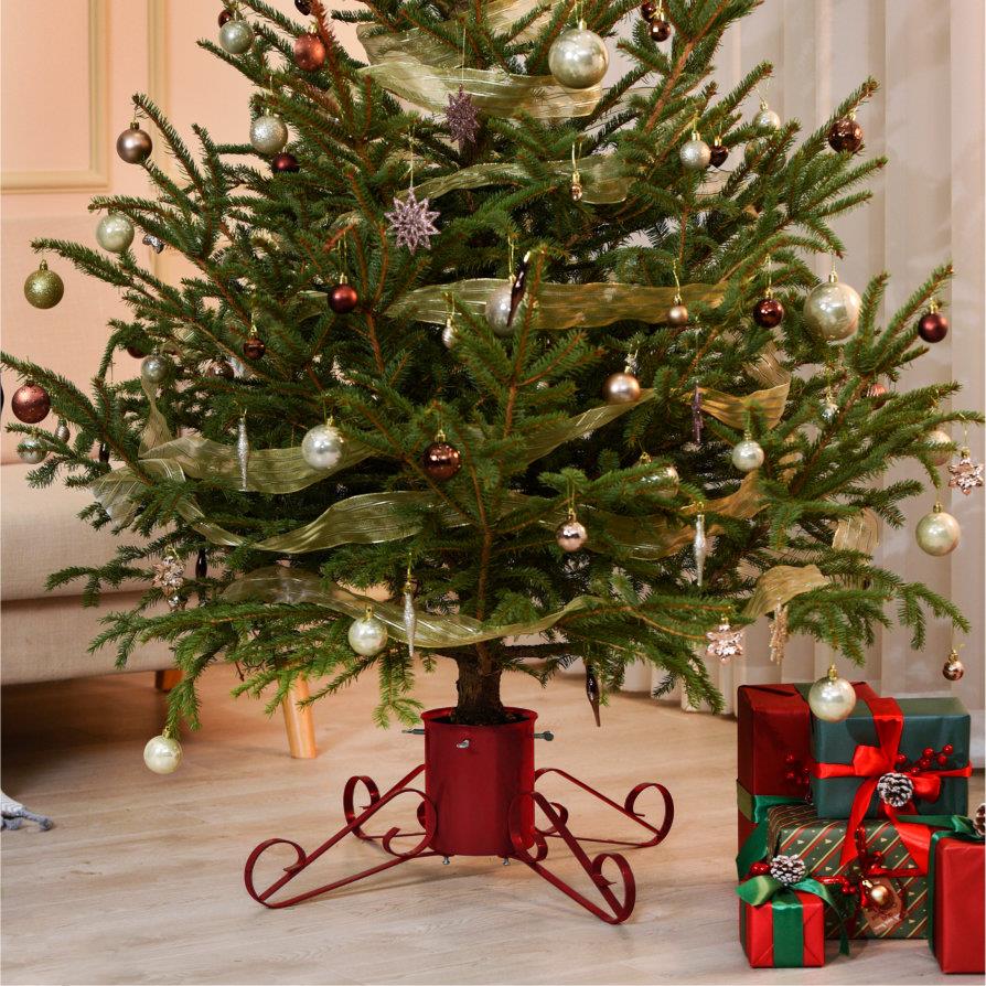 Traditional Scroll Leg Metal Tree Stand