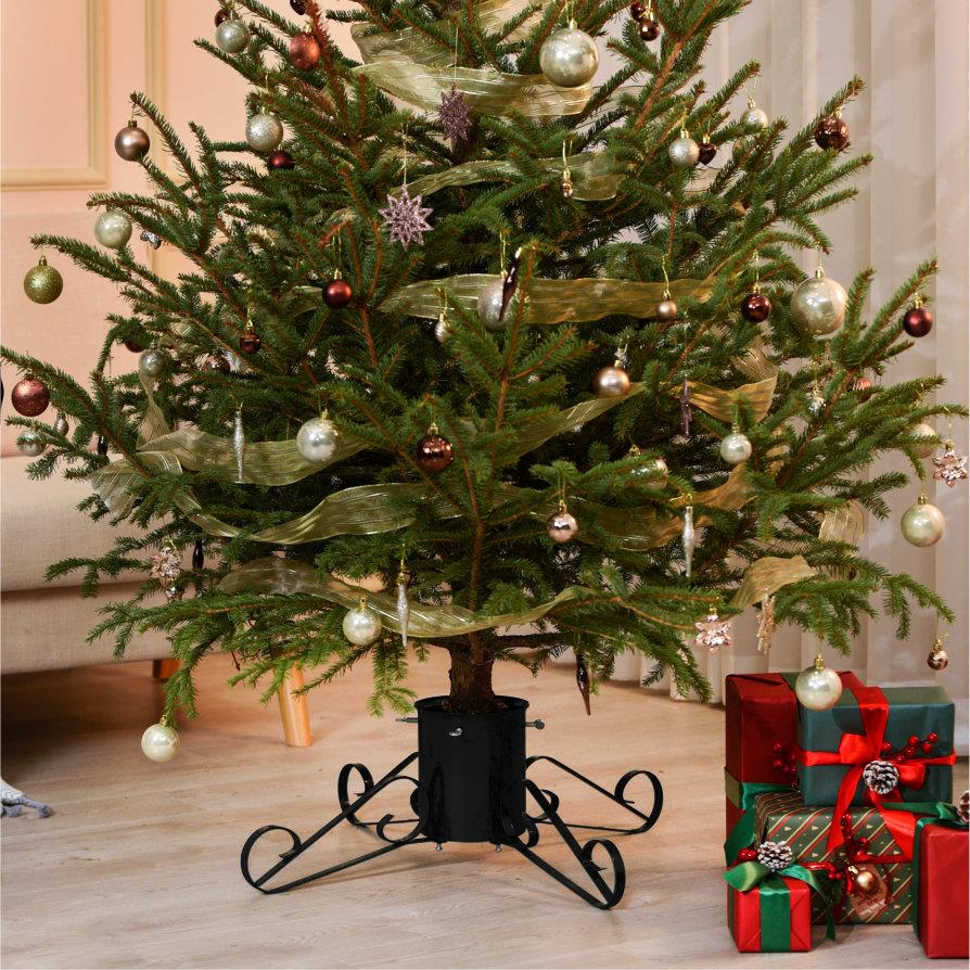 Traditional Scroll Leg Metal Tree Stand