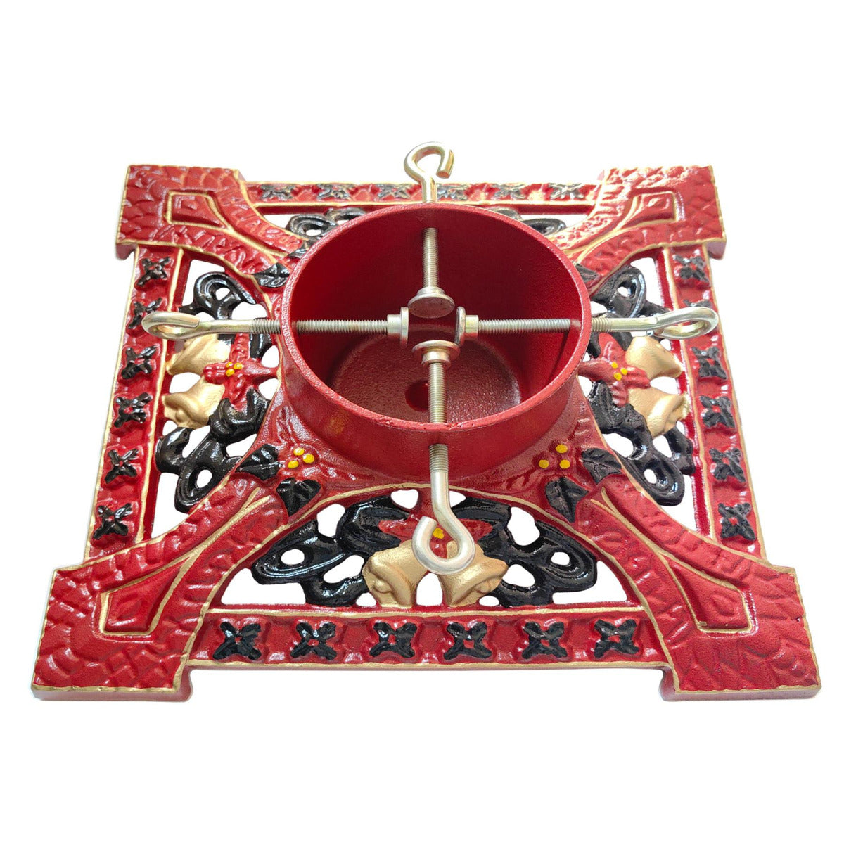 Victorian Red Cast Iron Tree Stand