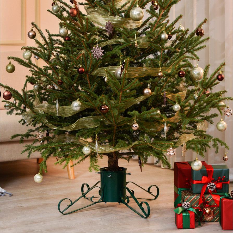 Traditional Scroll Leg Metal Tree Stand