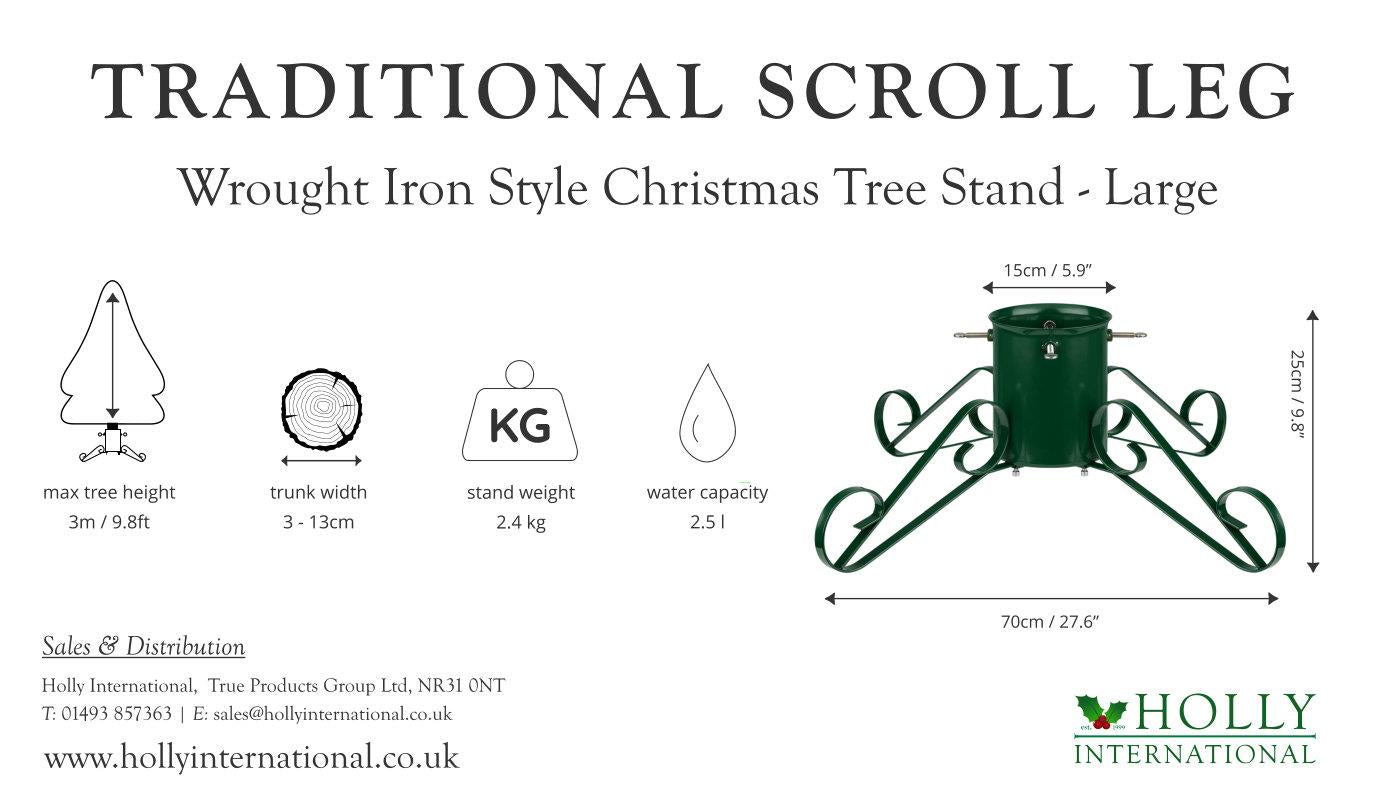 Traditional Scroll Leg Metal Tree Stand
