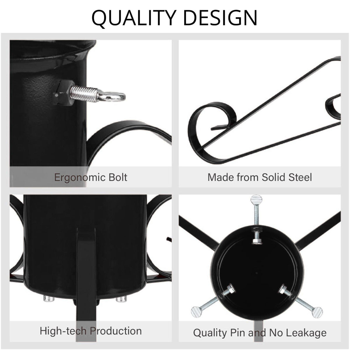 Traditional Scroll Leg Metal Tree Stand
