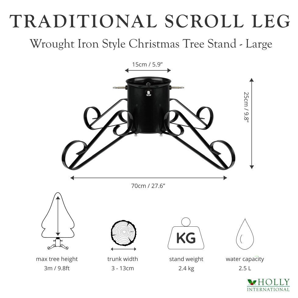 Traditional Scroll Leg Metal Tree Stand