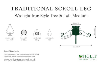 Traditional Scroll Leg Metal Tree Stand