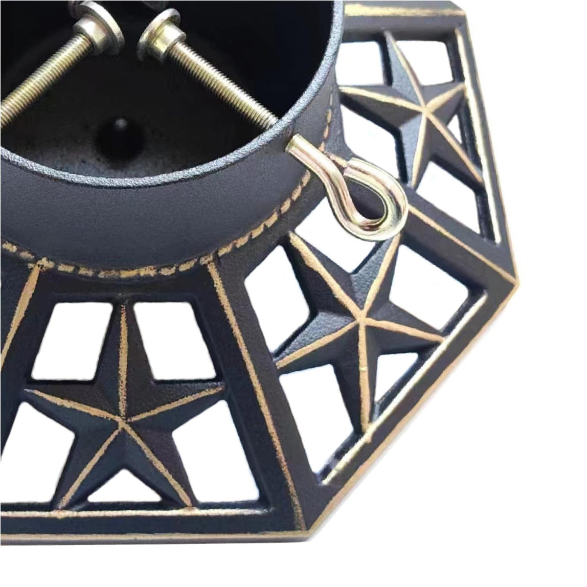 Octagonal Star Black & Gold 14"