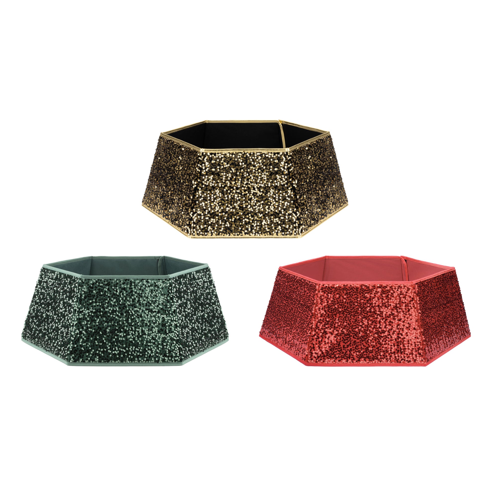 Sequin Christmas Tree Skirt Collar