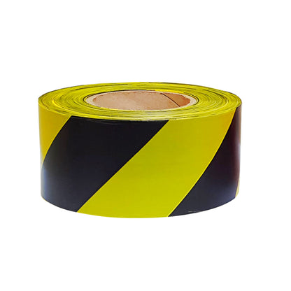 Professional Barrier Tape Black & Yellow - 70mm x 500m