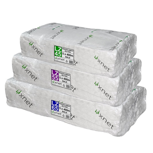 Xnet LZ Monofilament Tree Netting - 2000m Bales LZ45, LZ55, LZ65