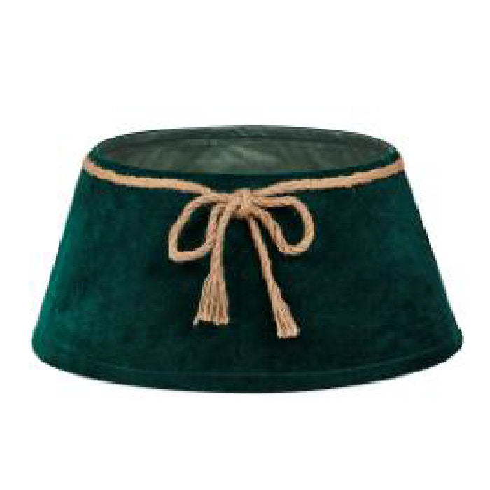 HOLLY Velvet Tree Skirt Collar Green