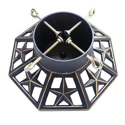 Octagonal Star Black & Gold 14"